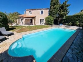 Villa avec Piscine, sans vis-à-vis, plage à 13mn à pieds